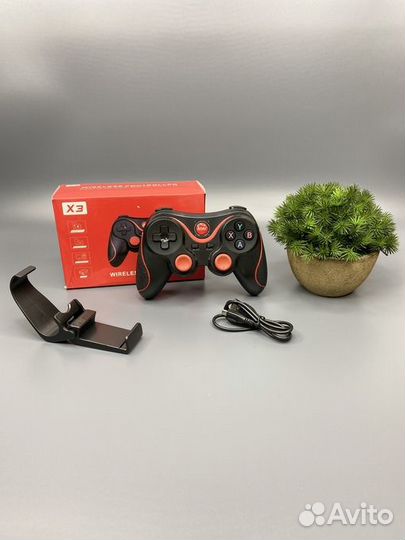 Беспроводной геймпад x3 с держателем для телефона