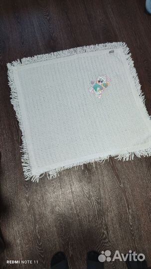Детский плед вязаный.Покрывало в кроватку/коляску