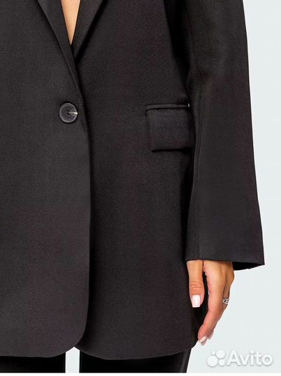 Пиджак женский оверсайз черный