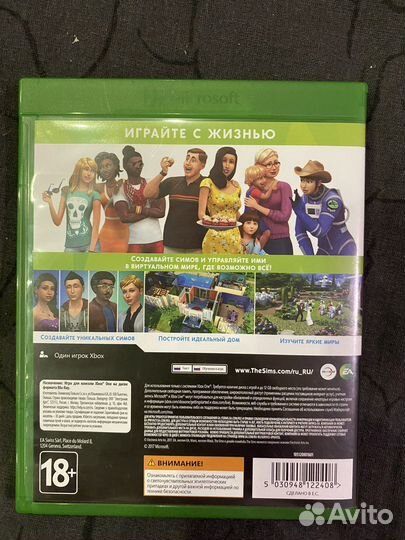 Диск на xbox one sims 4