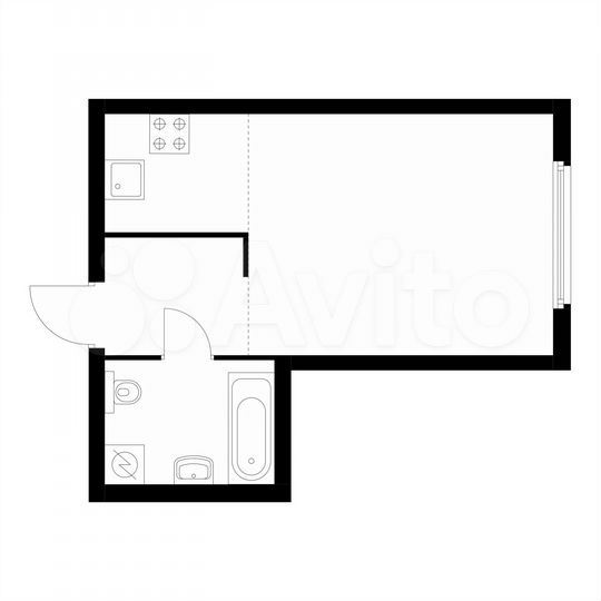 Квартира-студия, 29,6 м², 23/32 эт.