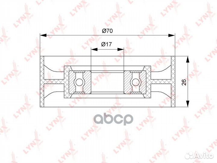 Ролик натяжного механизма / приводной PB-5168 P