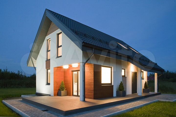 Дом 126 м² на участке 8 сот.