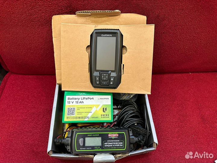 Эхолот garmin striker vivid 4cv + аккумулятор
