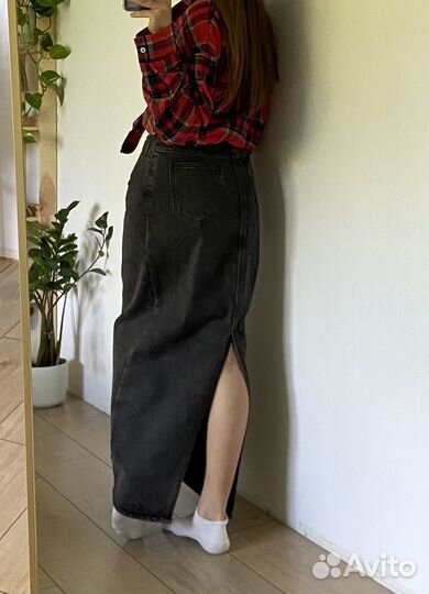 Юбка джинсовая макси