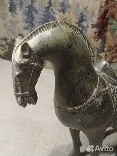 Конь большой латунь бронза монгольский