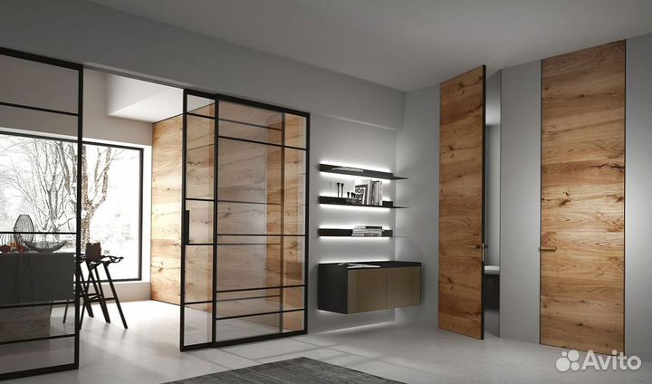 Стеклянная перегородка лофт