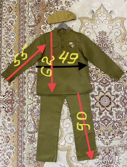 Костюм военный детский,с пилоткой