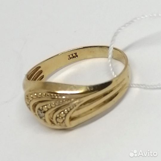Кольцо / размер 16 / 1,39г / Золото333 / бриллиант