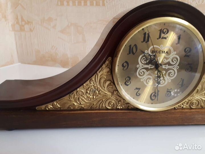 Настольные каминные часы Весна СССР