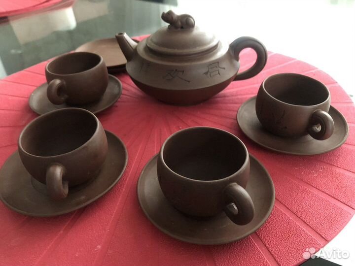 Китайский чайный сервиз из глины