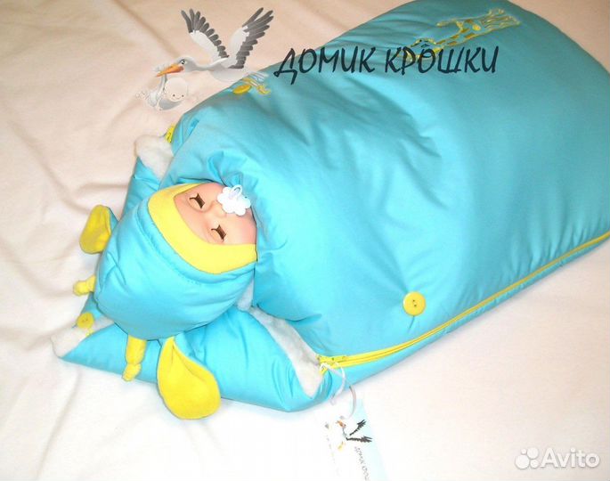 Конверт в коляску на овчине