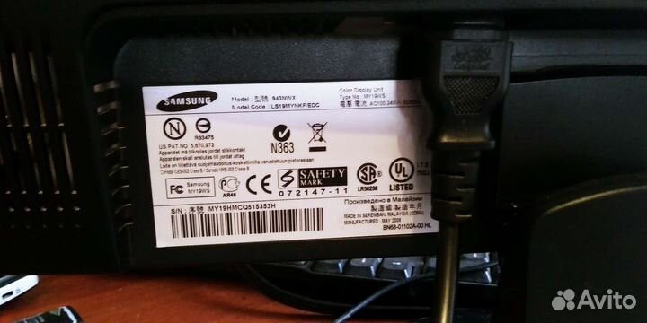 Монитор samsung,диагональ 19 дюймов