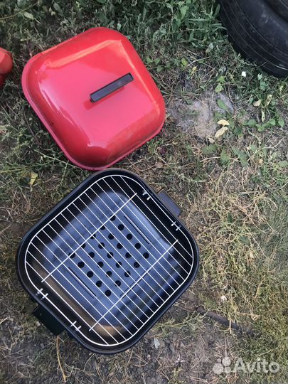 Переносной угольный гриль барбекю