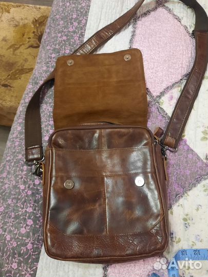 Барсетка кожаная мужская через плечо