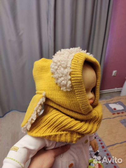 Шапка шлем с ушками