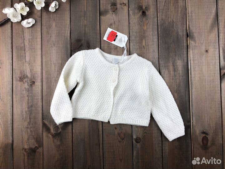 Вязаная кофта для девочки 68