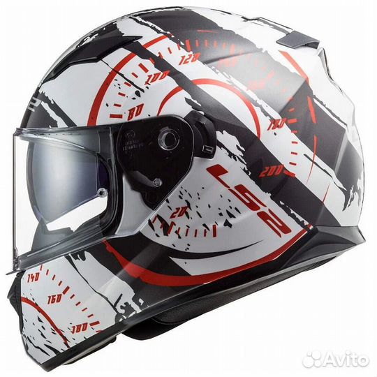 Мотошлем LS2 FF320 stream EVO tacho white-black