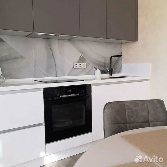 Прямой кухонный гарнитур на заказ +мойка в подарок