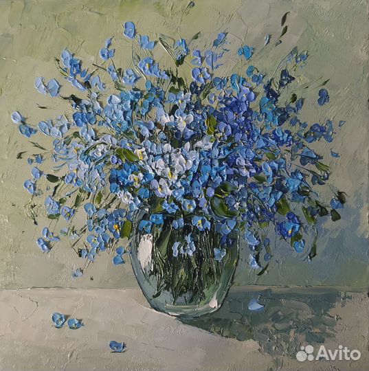 Картина миниатюра Незабудки