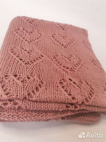 Плед детский вязаный ручная работа в коляску