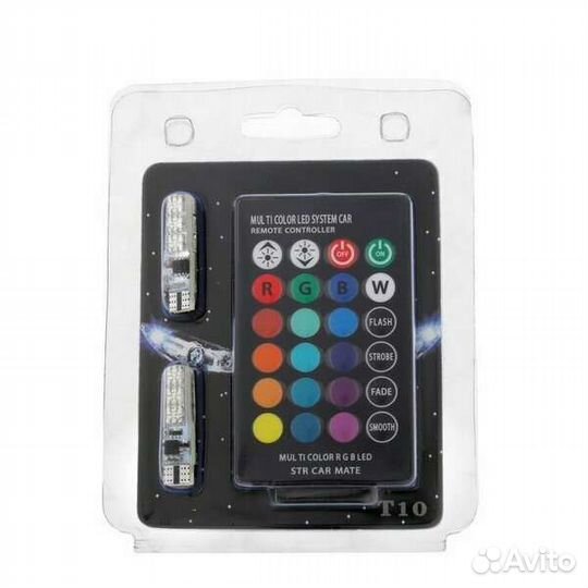 Автолампа светодиодная T10 W5W, 12 В