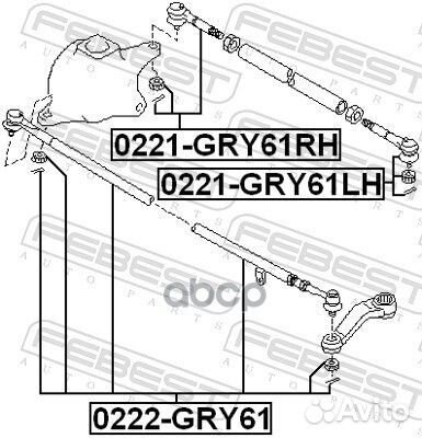 Тяга рулевая перед прав/лев 0222GRY61 Febest