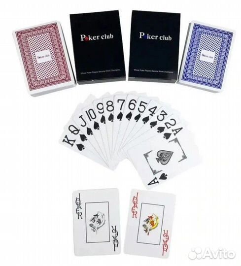 Карты игральные пластиковые Poker Club 2 колоды