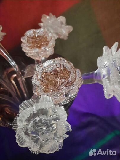 Цветы розы хрусталь