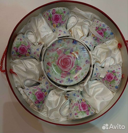 Новый фарфоровый кофейный сервиз Yamasen 6 персон