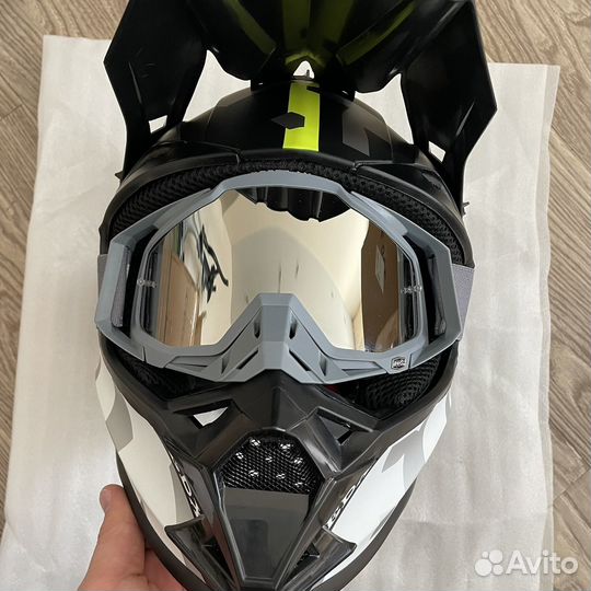 Мото шлем плюс очки