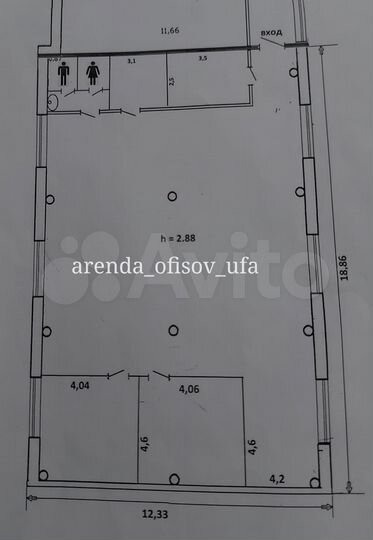 Офис, 232 м² на Проспекте Салавата Юлаева