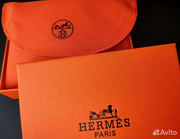 Кошелек hermes натуральная кожа/зеленый