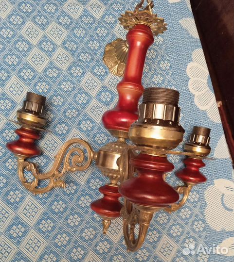 Люстра бронзовая