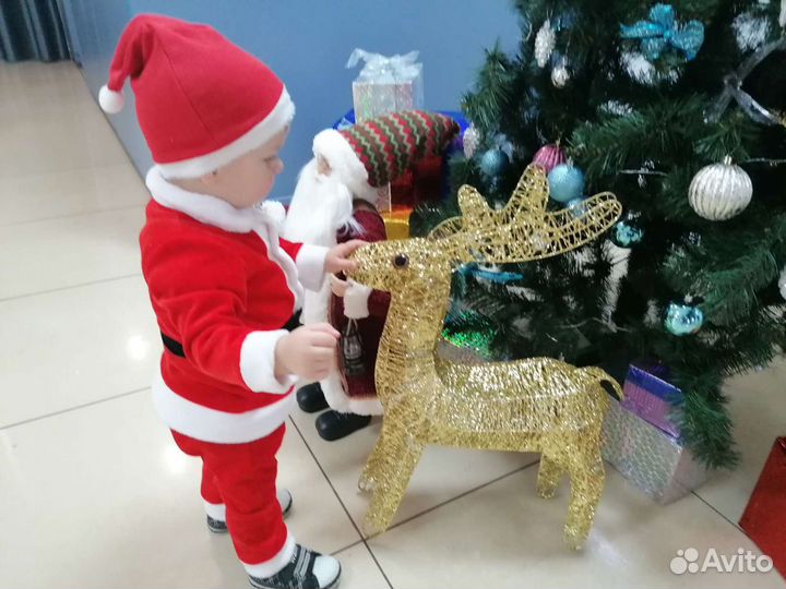 Костюм деда мороза на малыша (80 размер, 1 год)
