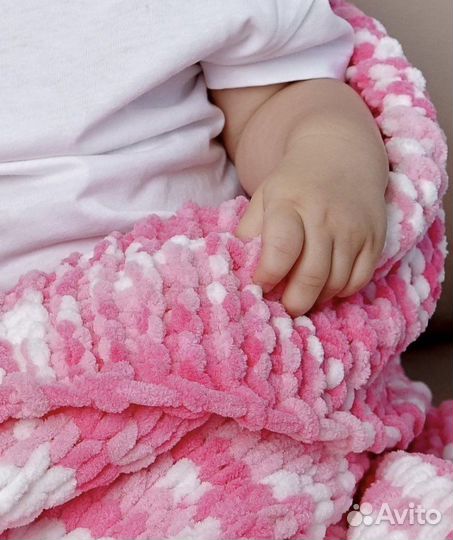 Плед детский вязаный ручная работа