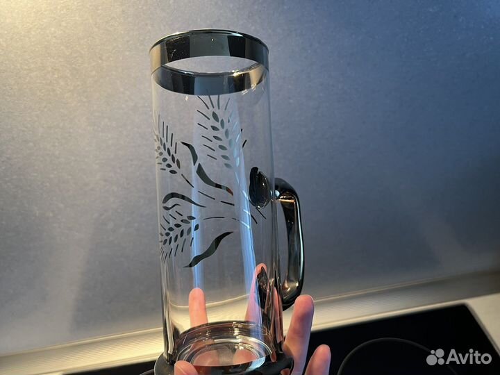 Кружка пивная. Кружки для пива. Стекло, хром. 2 шт