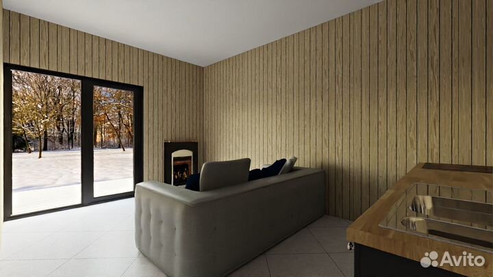 Модульный дом 5х7 с Печкой и Зимним Утеплением