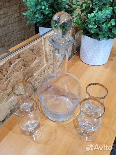Графин с рюмками стекло СССР из 60-х