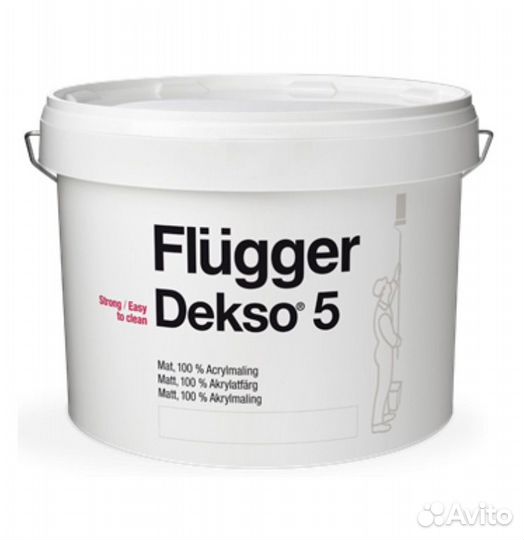 Краска для внутренних работ flügger dekso 5