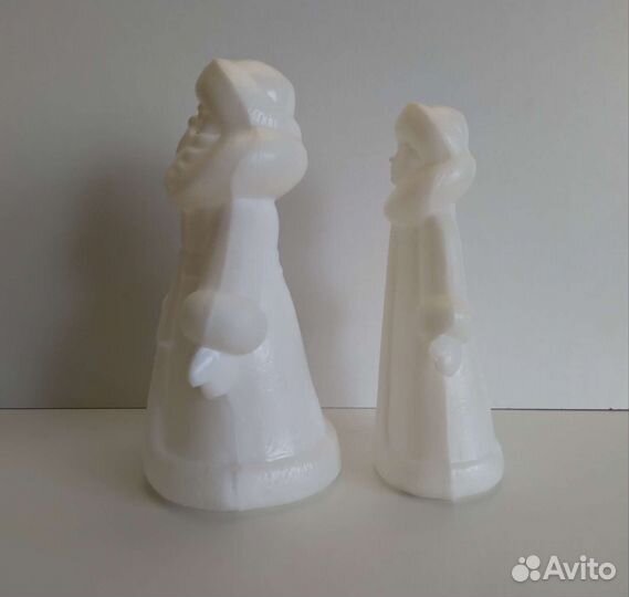 Игрушка дутая Дед Мороз и Снегурочка СССР.Винтаж