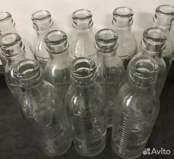 Бутылочки стеклянные