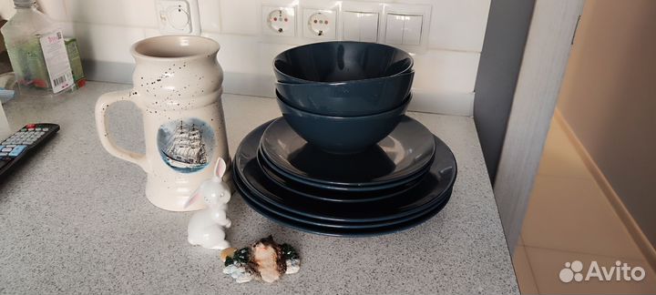 Большой набор посуды приборы бу