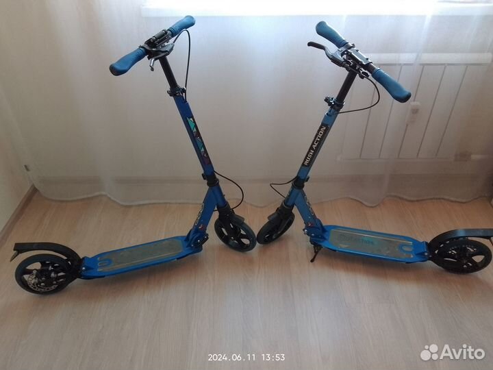 Самокаты rush action с дисковым тормозом