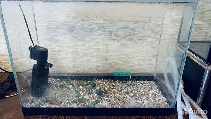 Аквариум 60л. (с фильтром и декорациями)