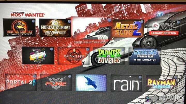 Ps3 slim 320gb 2 геймпада 120 игр