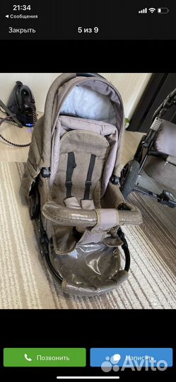 Коляска детская 3 в 1 Riko Brano (лен)