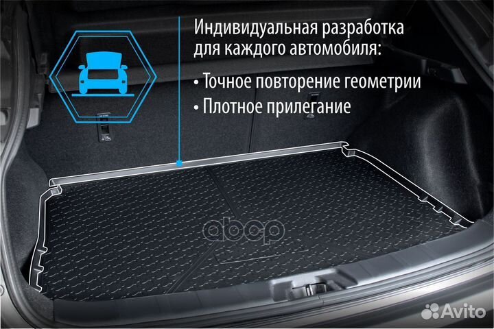 Коврик в багажник Volkswagen Tiguan I (5N1, 5N2