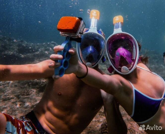 Маска для подводного плавания с трубкой