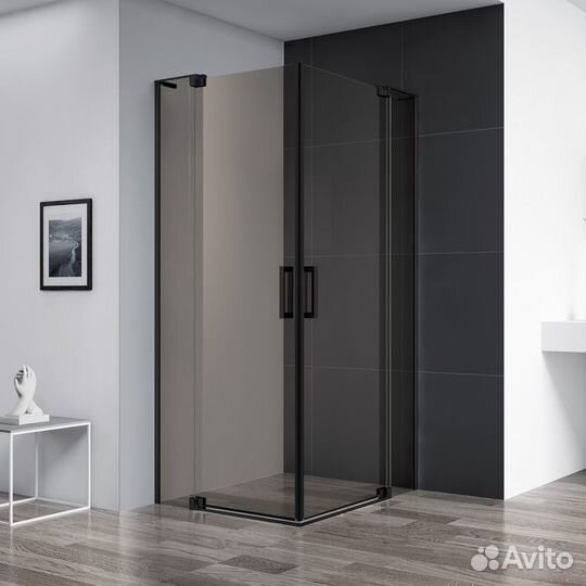 Душ. уголок Cezares 80cm slider-a-2-80/90-br-nero
